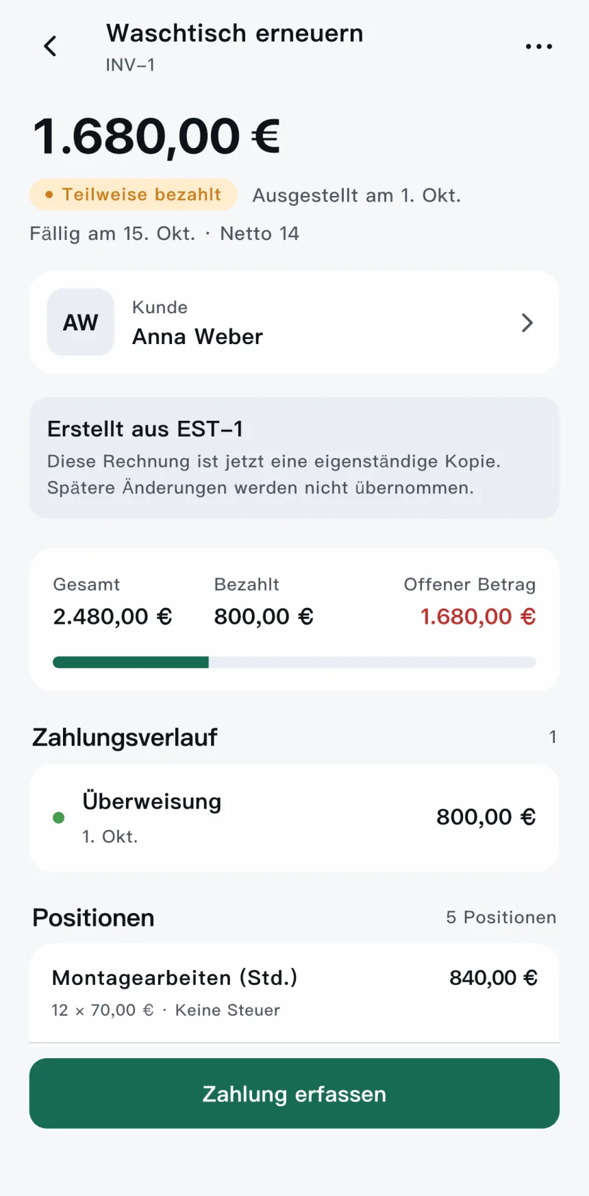 Scope — Erledigte Arbeit direkt abrechnen.