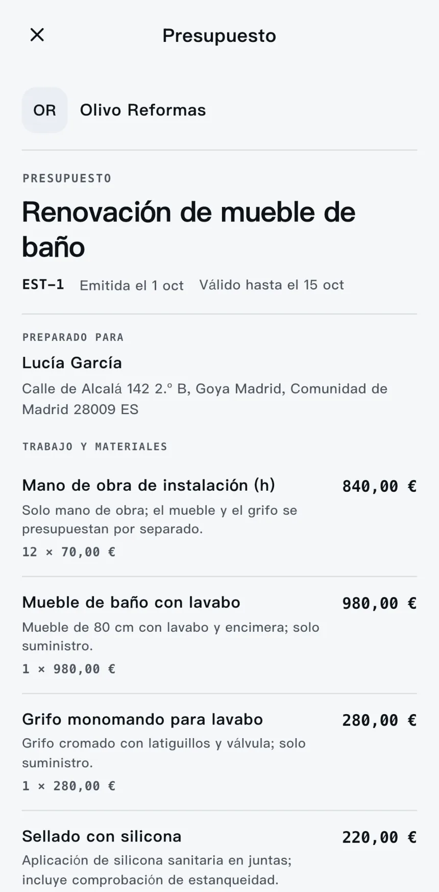 Scope — Cotizaciones profesionales en minutos.