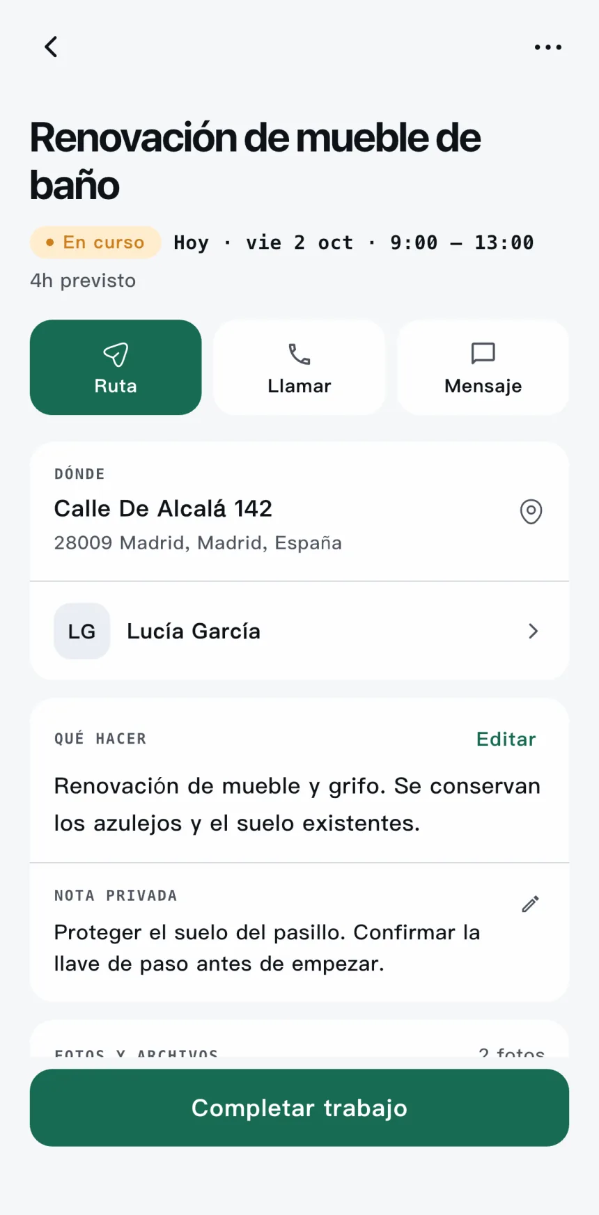 Scope — Mantén cada trabajo organizado.
