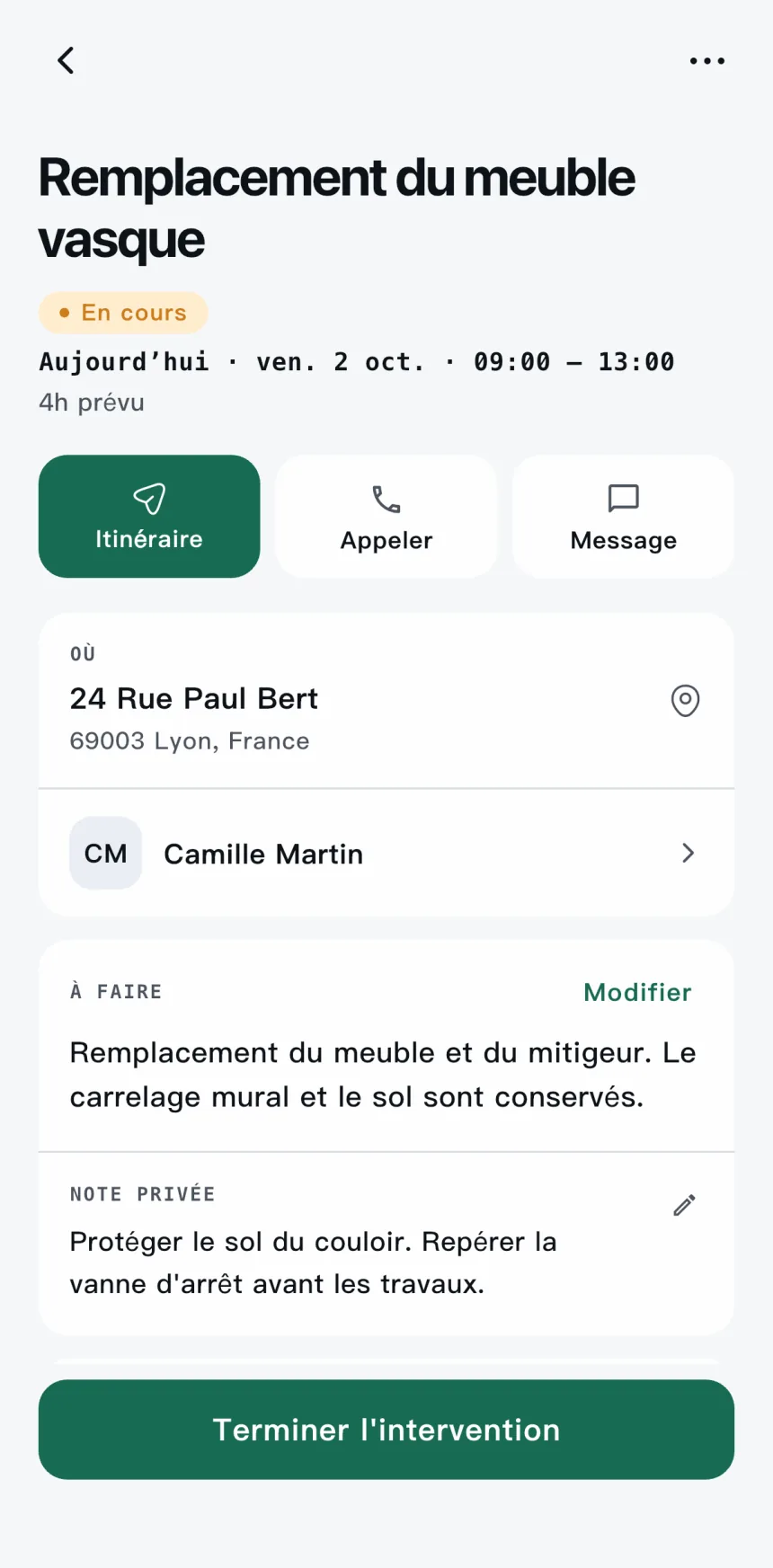 Scope — Chaque chantier reste bien organisé.
