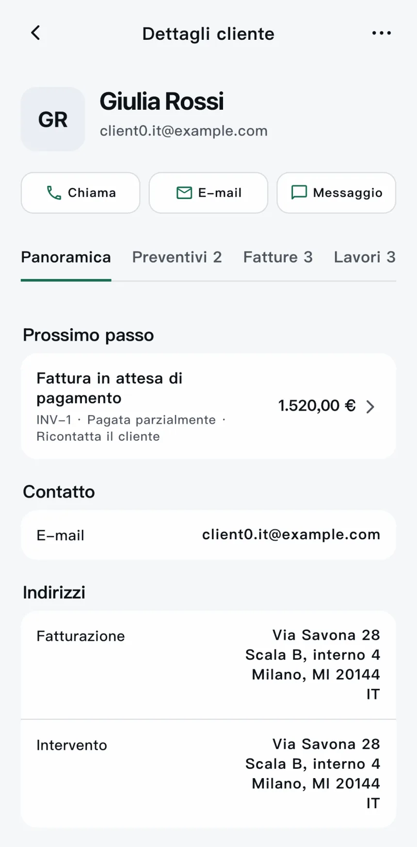 Scope — I clienti sempre a portata di mano.