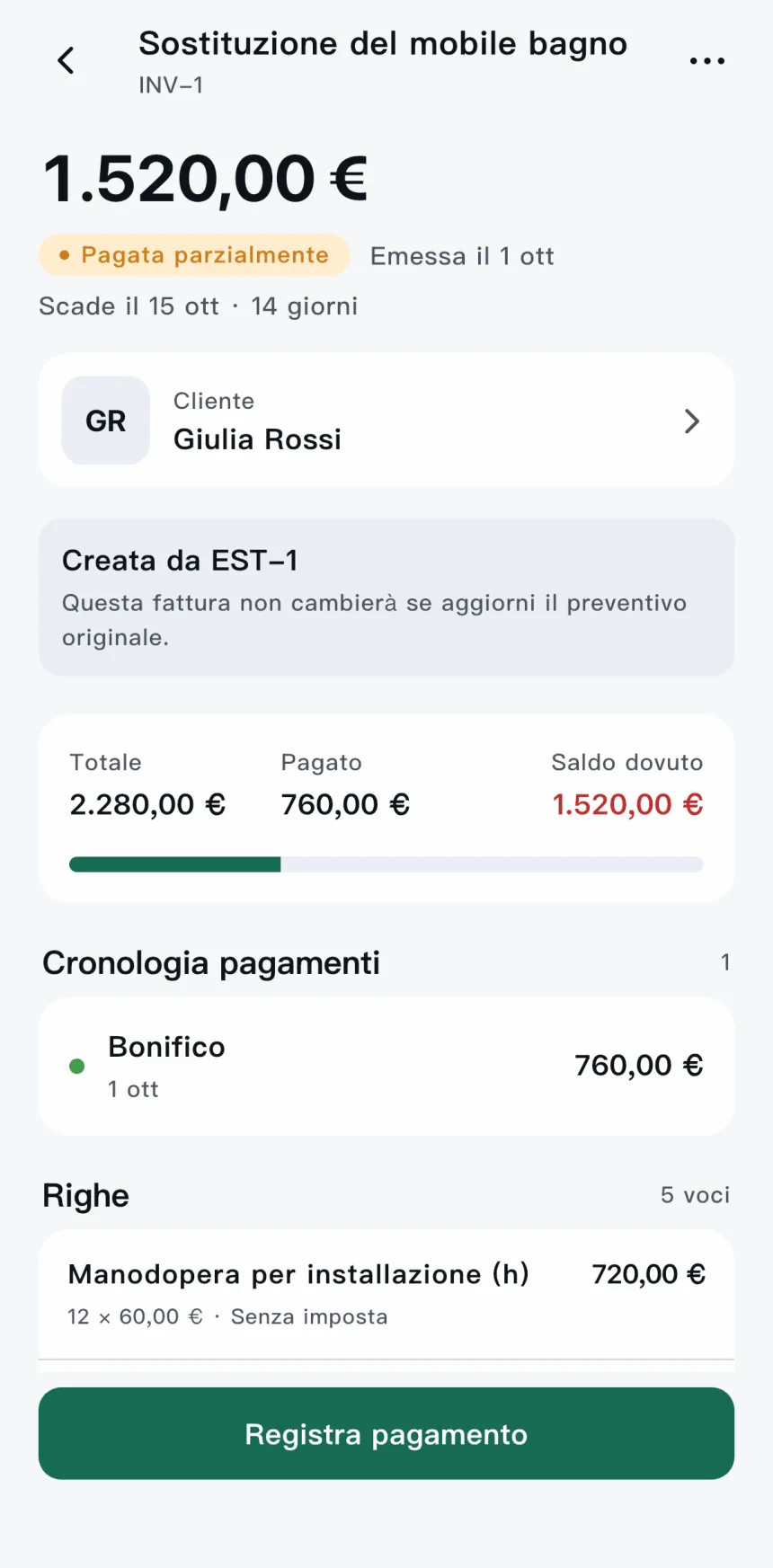 Scope — Fattura appena finisci il lavoro.