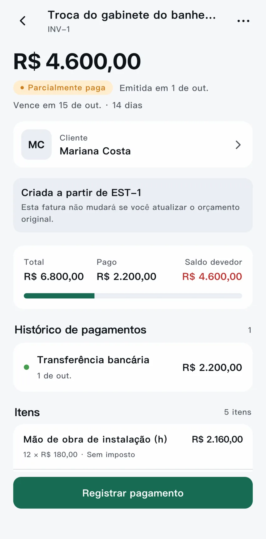 Scope — Fature assim que terminar.