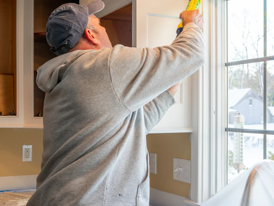 Contractor working on a home renovation